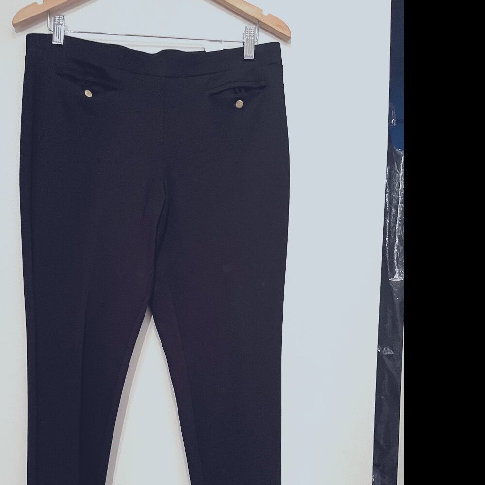 Anne Klein Black‎ Elastic Waist Pull-On Pants – Size 10